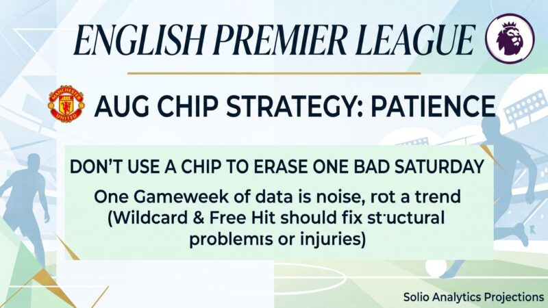 Gameweek 2 Chip Strategy: Why Patience Beats Panic