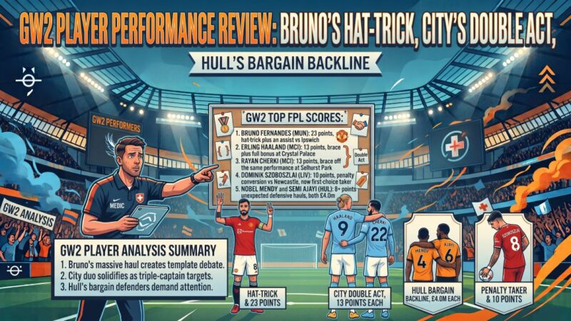 GW2 Player Performance Review: Bruno’s Hat-Trick, City’s Double Act, Hull’s Bargain Backline