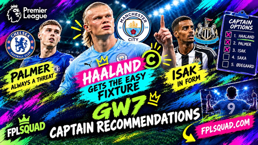 GW7 Captain Recommendations: Haaland Gets the Easy Fixture