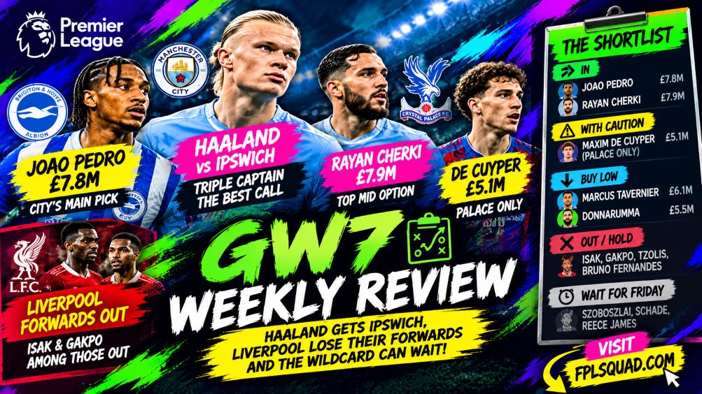 Haaland Gets Ipswich, Liverpool Lose Their Forwards, and the Wildcard Can Wait: Your Gameweek 7 Weekly Review