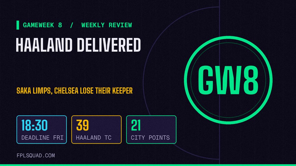Haaland Delivered, Saka Limped, and Chelsea Lost Their Keeper: Your Gameweek 8 Weekly Review