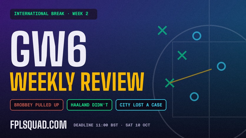 Brobbey Pulled Up, Haaland Didn’t, and City Lost a Case: Your Gameweek 6 Weekly Review, Week Two
